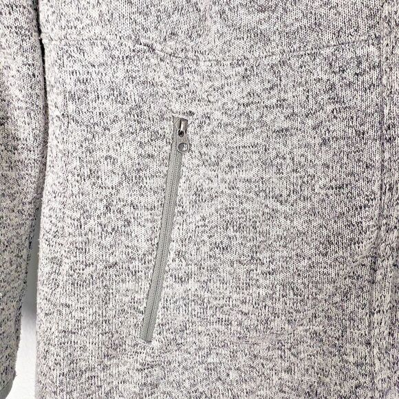 Eddie Bauer Jacket Women medium Gray Flannel Lined Soft shell Hiking Snap Down M - Picture 5 of 9